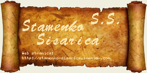 Stamenko Šišarica vizit kartica